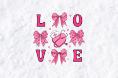 Pink Nurse Love Coquette Bow SVG - Nursing School Aesthetic Product Image 1