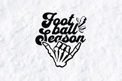 Football Season SVG - Groovy Shaka Skeleton Hand Design Product Image 1