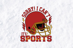 Sorry I Can't It's Sports Season SVG - Retro Football PNG Product Image 3