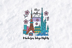 Tokyo Calling SVG - Colorful Japan Skyline City Cut File Product Image 1