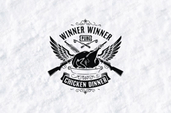 Chicken Dinner Emblem SVG - Battle Royale Victory Cut File Product Image 1