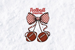 Football Mama SVG - Coquette Bow &amp; Checkerboard Design Product Image 2
