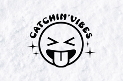 Catchin' Vibes Funny Emoji Summer Face Sublimation PNG Product Image 1