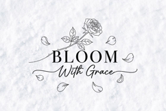 Bloom With Grace SVG - Rose Floral Minimalist PNG Design Product Image 3