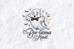 Boo-licious Mood SVG - Retro Ghost Halloween Cut File Product Image 1