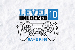 Level Unlocked 10 Gaming SVG Controller Birthday Design Product Image 3