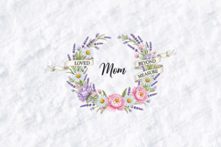 Mom Loved Beyond Measure SVG - Floral Lavender Wreath Art Product Image 1