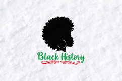 Black History SVG - Afro Woman Silhouette Heritage Cut File Product Image 1