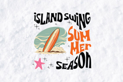 Island Swing Summer Season SVG - Retro Surfboard Beach PNG Product Image 3