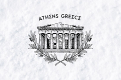 Athens Greece SVG Parthenon Ancient History Logo PNG Product Image 3