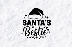 Santa's Bestie SVG, Christmas Hat PNG Art Product Image 2