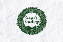 Season's Greetings Christmas Wreath SVG Holiday Decor Product Image 2