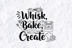 Whisk Bake Create SVG - Kitchen Baking Sublimation PNG Product Image 2
