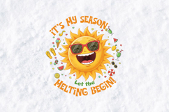 Funny Summer Sun SVG - Let The Melting Begin Tropical Art Product Image 2