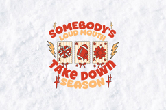 Retro Somebody's Loud Mouth Football Season Cheer SVG PNG Product Image 3