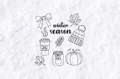 Winter Season Doodle Bundle - Cozy Christmas SVG Elements Product Image 1