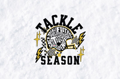 Tackle Season SVG - Football Typography Helmet &amp; Stars Product Image 1