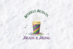 Mardi Gras Coffee SVG - Sparkle Season Beads &amp; Bling Art Product Image 1