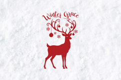 Winter Grace Reindeer Christmas SVG Holiday Illustration Product Image 1
