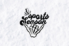 Sports Season SVG - Groovy Shaka Skeleton Hand Design Product Image 3
