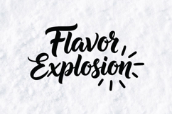 Flavor Explosion Hand Drawn Typography SVG &amp; Sublimation PNG Product Image 2