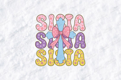 Sista Sista Easter Cross SVG - Retro Floral Sublimation PNG Product Image 1