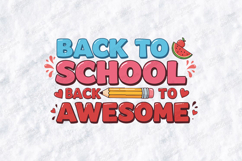 Back to School Back to Awesome SVG - Cute Student Cut File Product Image 2