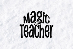 Magic Of Teacher SVG - Retro Wavy Classroom Cut File Product Image 1