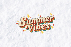 Retro Summer Vibes SVG Groovy 70s Wavy Text Graphic Design Product Image 3