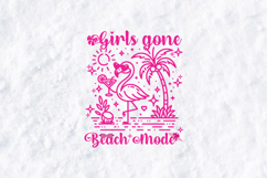 Summer Girls Gone Beach Mode Flamingo SVG Retro Summer Product Image 2