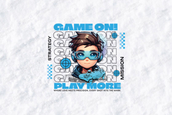 Gamer Boy SVG - Game On Play More Mission Strategy Design Product Image 1