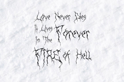 Love Never Dies SVG - Metal Gothic Fire of Hell Cut File Product Image 1