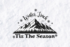 Winter Track Tis The Season Mountain SVG Holiday Product Image 1