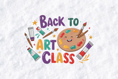Back To Art Class SVG - Painter Palette &amp; Supplies Cut File Product Image 2