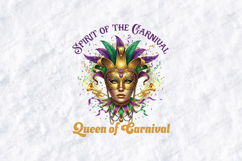 Mardi Gras SVG - Spirit of the Carnival Queen Mask Cut File Product Image 1