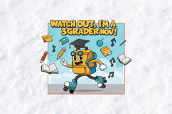 3rd Grade SVG - Watch Out I'm a 3 Grader Now Cut File Product Image 1