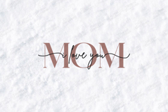 Mom I Love You SVG - Minimalist Mother Appreciation Cut File Product Image 1