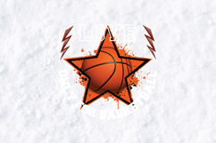 Love for Basketball SVG - Grunge Sports Star PNG Design Product Image 1