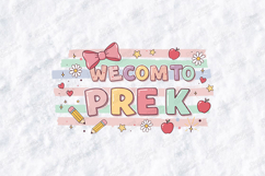 Wecom To Pre K SVG - Pastel Coquette School Aesthetic File Product Image 2