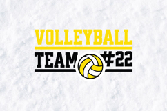 Volleyball Team #22 SVG - Sports Jersey &amp; T-Shirt Design Product Image 3