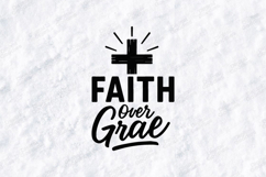 Faith Over Fear SVG - Christian Cross Religious Cut File Product Image 1