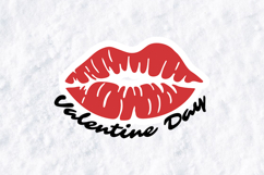 Valentine Day Red Lips SVG - Romantic Kiss Sublimation PNG Product Image 1
