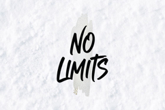 No Limits SVG - Motivational Grunge Brush Typography Product Image 3