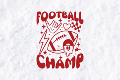 Retro Football Champ SVG Groovy Sports Sublimation Design Product Image 3