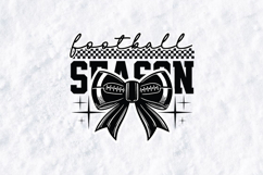 Football Season SVG - Starry Coquette Bow Football Graphic Product Image 2