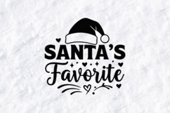 Santa's Favorite SVG, Christmas Santa Hat PNG Product Image 1