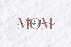 Thank You Mom SVG - Minimalist Mother Appreciation Cut File Product Image 3