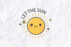 Kawaii Smiling Sun SVG - Let The Sun Shine Clipart Graphic Product Image 2