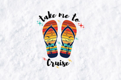 Cruise SVG - Retro Flip Flops Summer Vacation Cut File Product Image 2