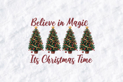 Believe in Magic Its Christmas Time SVG | Holiday Tree Art Product Image 1